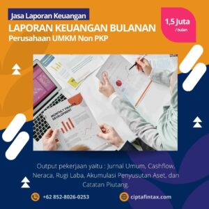 Jasa Laporan Keuangan Perusahaan UMKM NON PKP